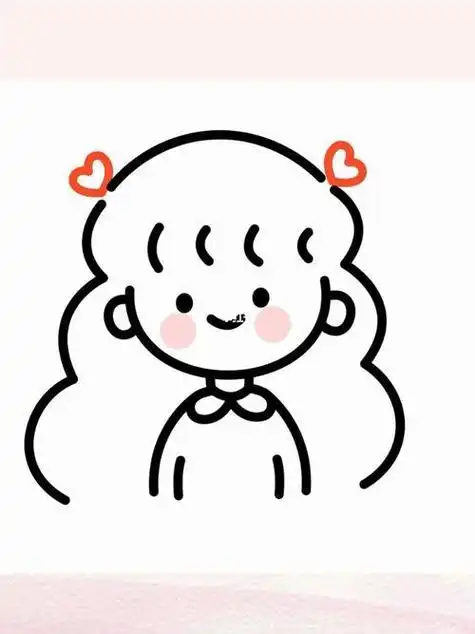 呆萌漫画女生简笔画可爱可爱q版杨颖简笔画 q版卡通美少女简笔画图片