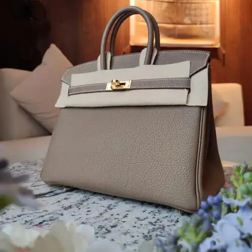 hermes爱马仕铂金包大象灰全新实拍现货