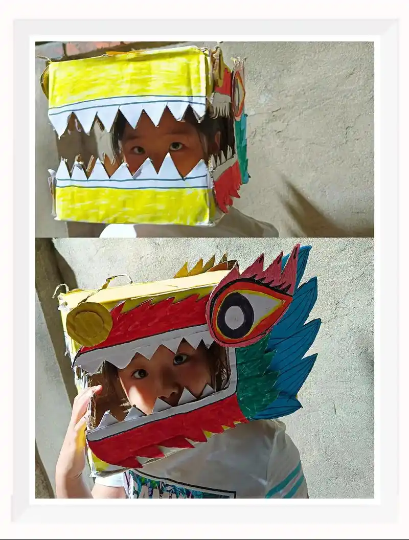 环保手工旧物改造端午龙头#环保手工 #旧物改造 #纸箱改造  - 抖音