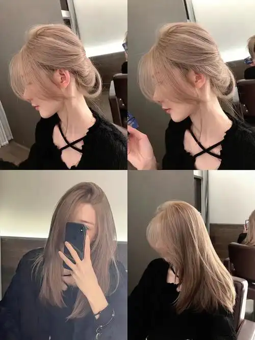 适合亚洲人的漂染发色奶茶蜜色