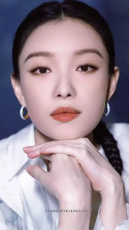 修点美女9709倪妮 壁纸#倪妮新中式竹叶衬衣