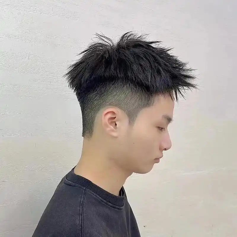 立体雾感短发烟花摩根烫|||男生5616厘米短发  #男士烫发 - 抖音