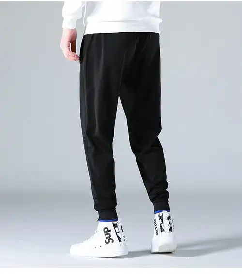 新品运动裤男长裤春秋季百搭小脚休闲裤宽松潮男束脚裤哈伦裤收口