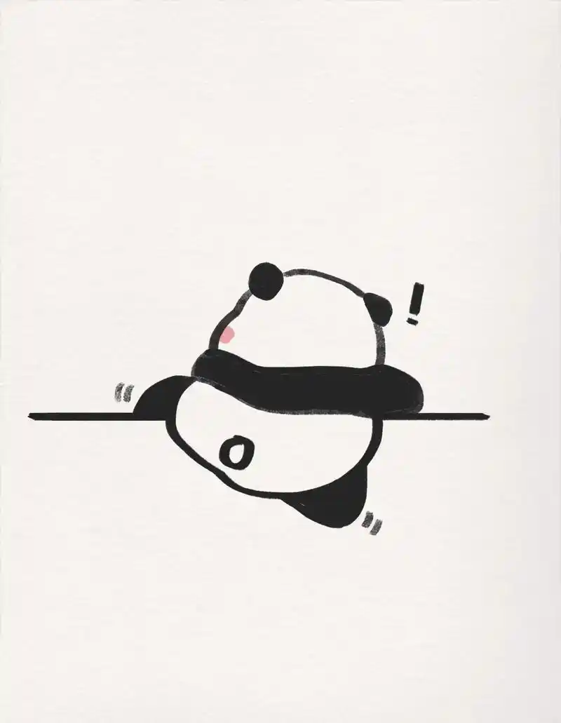 小熊猫简笔画.#简笔画 #熊猫 #治愈系 #一起学画画 #卡 - 抖音