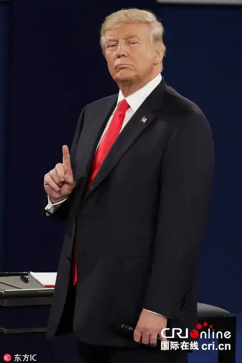 美国大选第二场辩论特朗普动作表情依然丰富(高清组图)