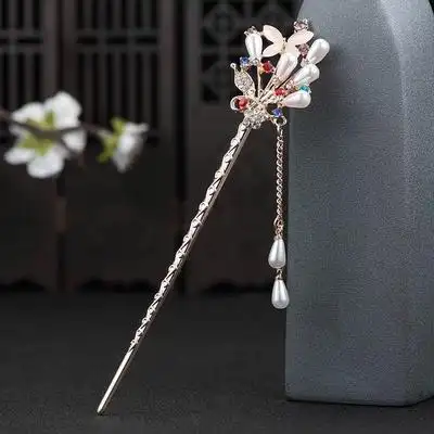 古装儿童发簪女童公主小女孩古代汉服步流苏儒裙头饰淑女发饰