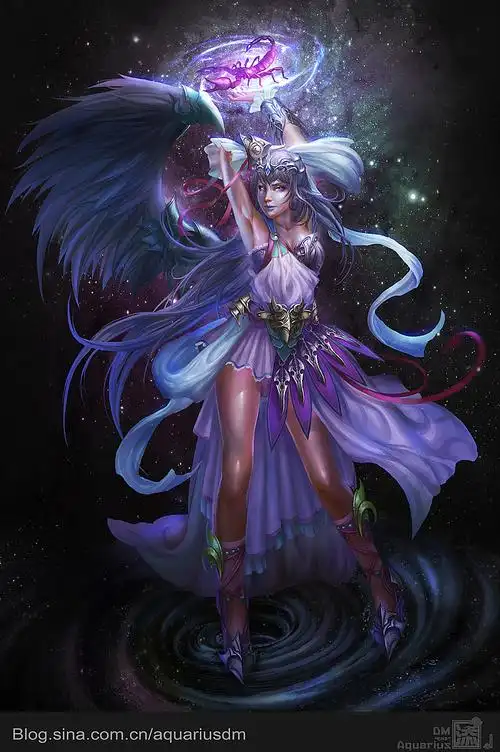 dm添-绘画作品-星座系列之天蝎座