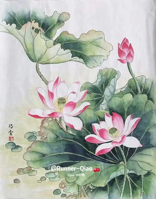 讲究的是"功夫"一定要有耐心懂的宝都明白,工笔画的工序很繁琐,得重复