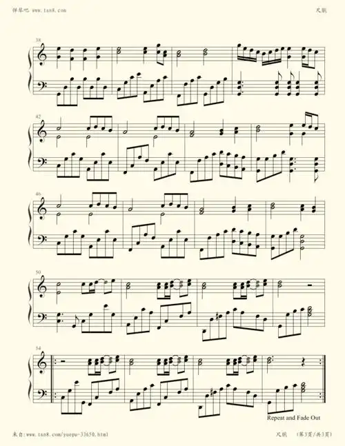 喜欢你-beyond小提琴谱