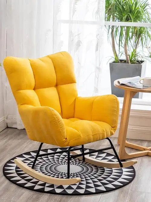 摇椅懒人休闲躺椅家用午睡轻奢摇摇椅北欧网红客厅阳台单人沙发椅