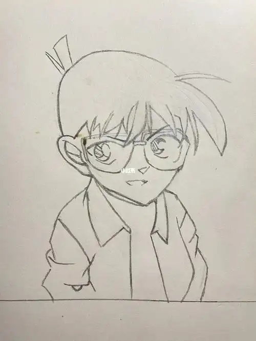 画画打卡一百天柯南动漫人物漫画手绘