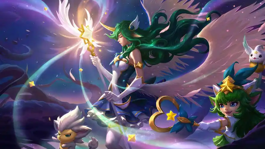 lol英雄联盟 众星之子 索拉卡 soraka 星之守护者 仙灵女巫 璐璐 lulu