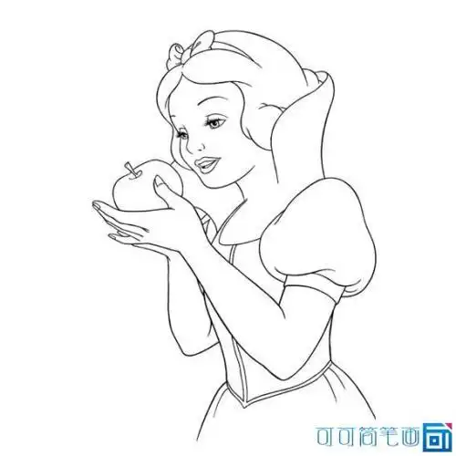 儿童画公主礼服简笔画