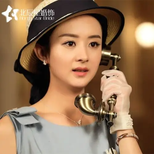 赵丽颖明星同款新娘结婚婚纱礼服配件写真宴会短款薄纱珍珠手套优惠券