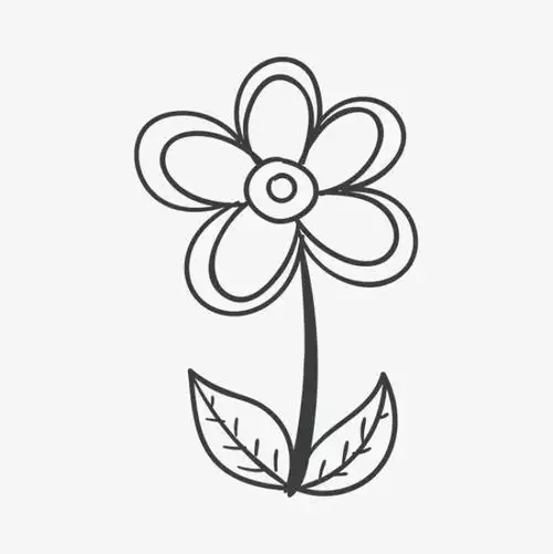 黑白线条简笔画简约