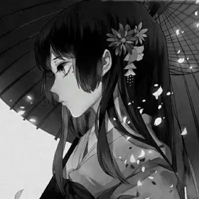 高清黑白古风女头像图片_女生头像_美头网