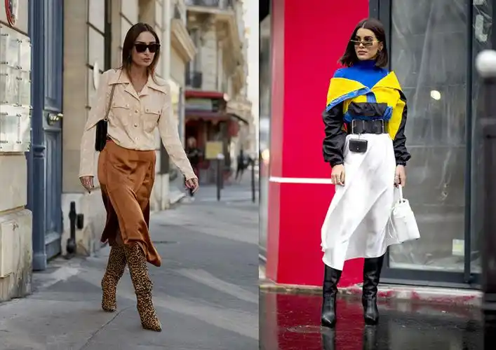 最近多变的天气裙装怎么搭,欧美街头潮人穿搭你喜欢哪种?