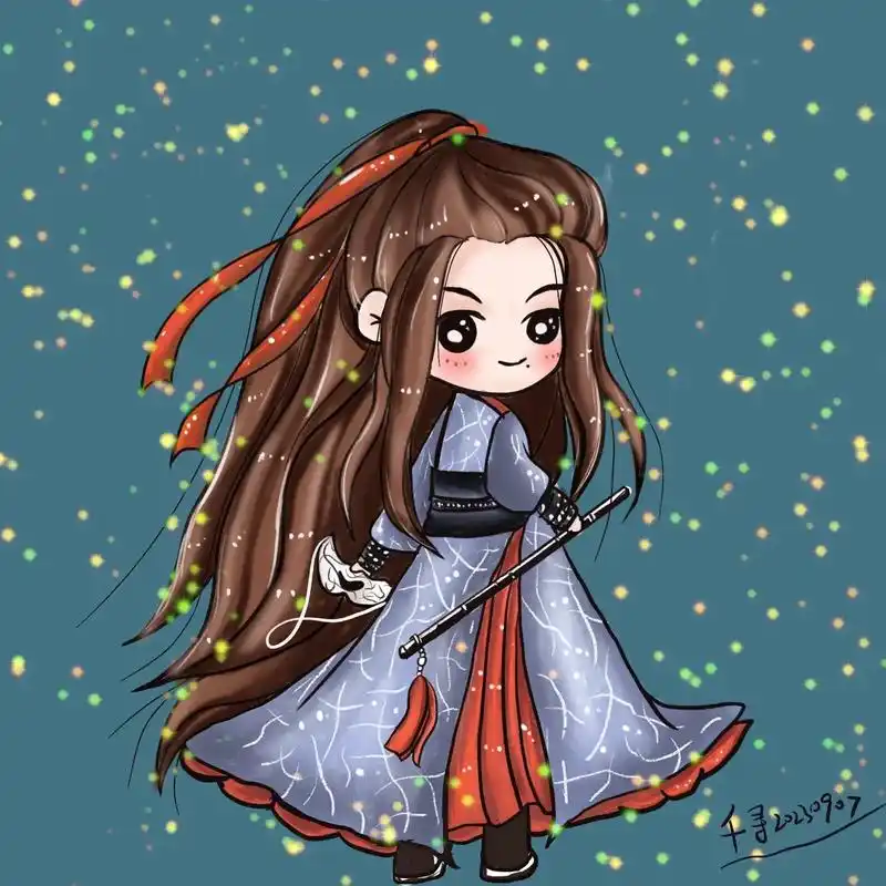 procreate绘画 #q版人物 #肖战 #王一博 #博 - 抖音