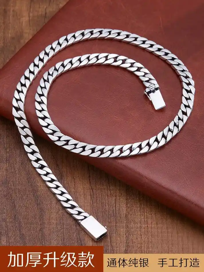 这款925银古巴链子真的很好看!佩戴起来很舒适,而且很百搭, - 抖音