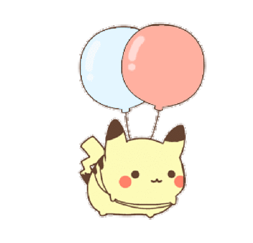 皮卡丘气球脸红飞行gif动图_动态图_表情包下载_soogif