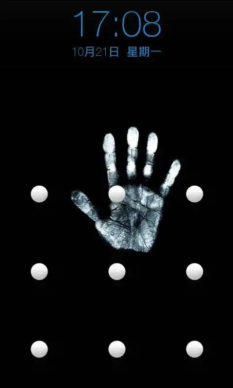 黑色炫酷九宫格主题锁屏