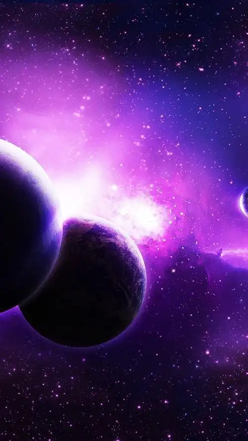 紫色的行星,空间,星