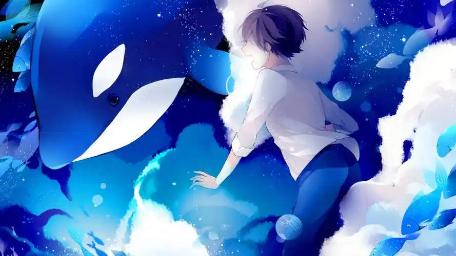 鱼云男生唯美梦幻动漫4k壁纸