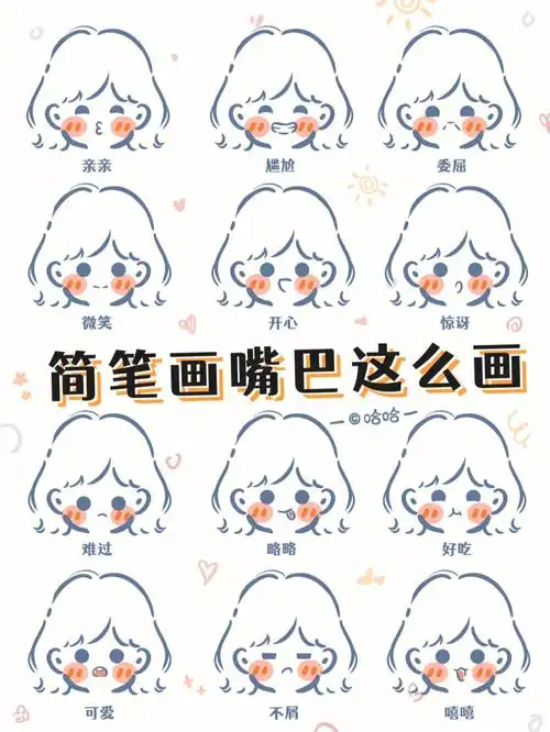 嘴巴合集常用简笔画嘴巴画法