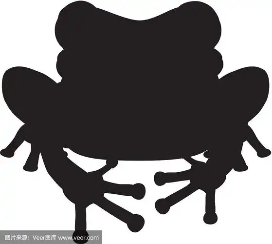 青蛙黑色剪影