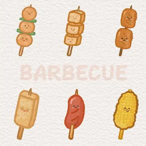 烧烤  #画画  #卡通头像  #q版  #串串  #procreate绘画  #头像讽享