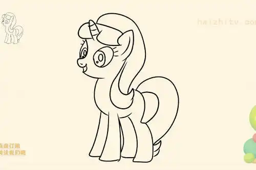 小马宝莉云星光熠熠简笔画