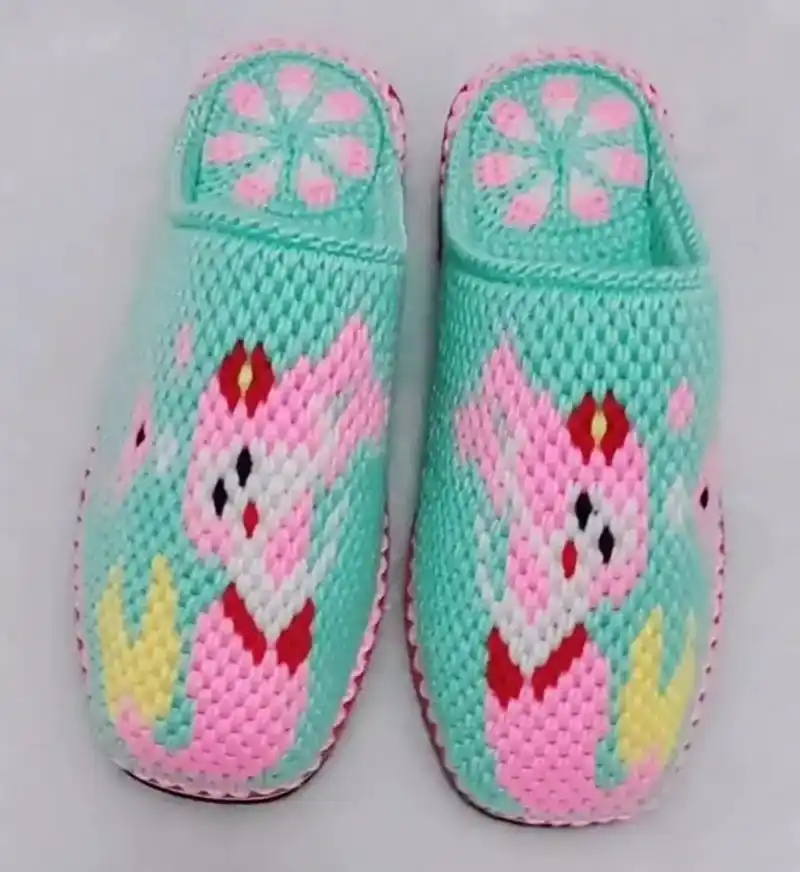 勾鞋图案 #钩鞋 #手工编织  - 抖音