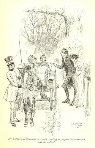 e.brock黑白插画《傲慢与偏见》