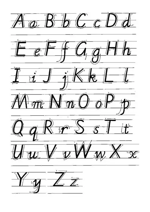 26个字母书写体