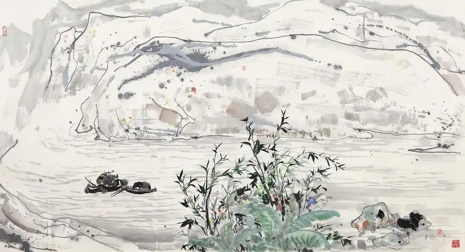 lot:553吴冠中 故乡春江