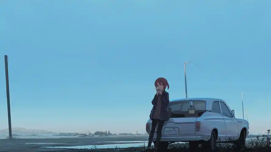 二次元天空美景桌面壁纸-卡通动漫-壁纸下载-美桌网