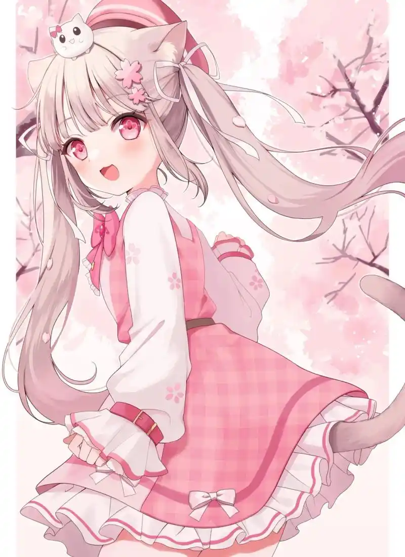 二次元粉色系少女!