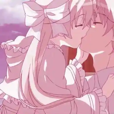 一对两张动漫爱人甜美拥吻头像,情侣头像图片-回车桌面