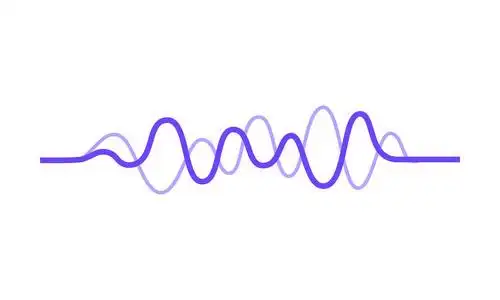 音乐波的矢量设计.声音脉冲.音频均衡器.紫色波浪线.数字波形照片