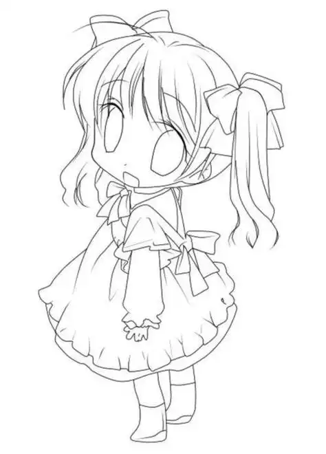 q版女生动漫简笔画步骤