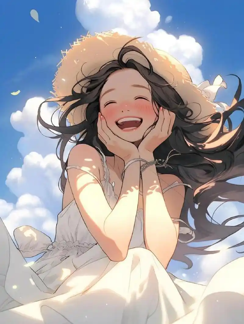 笑容治愈甜美少女头像