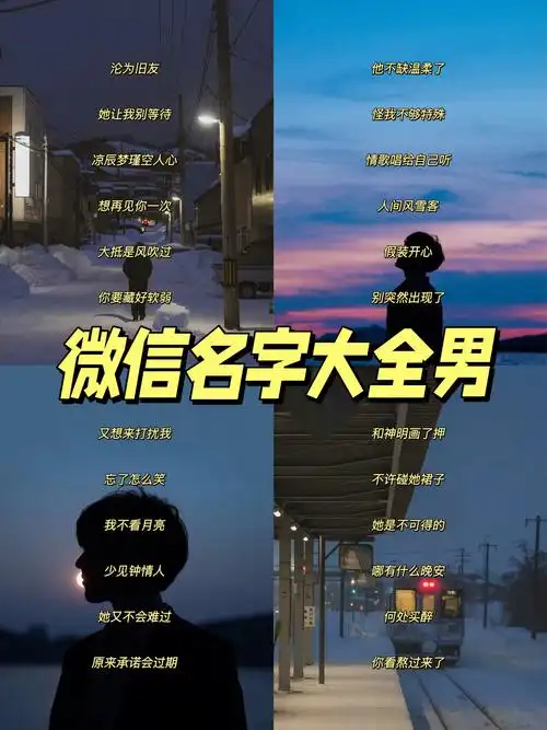 微信名字大全男