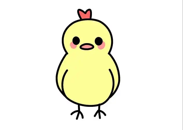 画一只可爱的小小鸡,鸡仔,小鸡简笔画