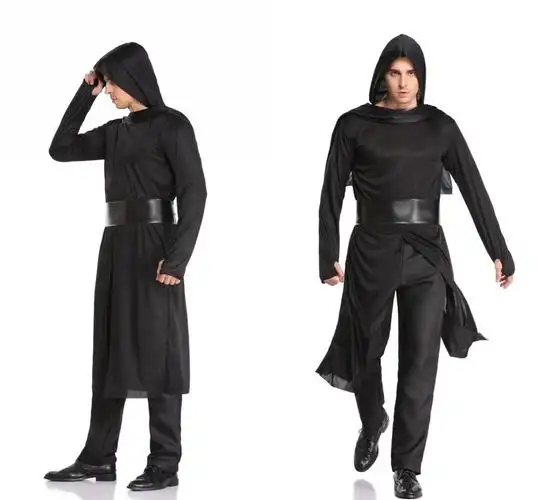 新款万圣节男忍者蒙面勇士装ds角色扮演黑色忍者服cosplay舞台装