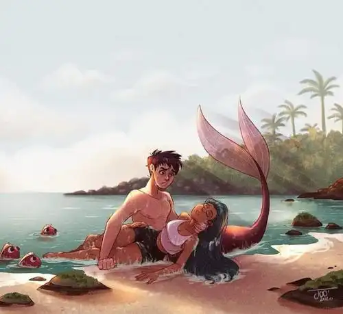 一组欧美风的美人鱼插画分享!