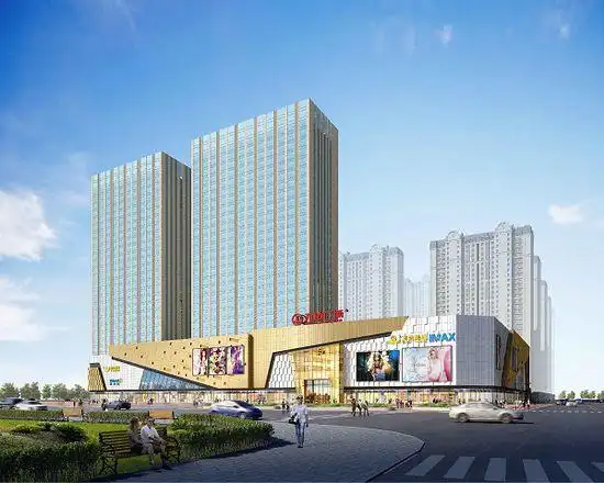 邯郸市第一座万达广场商业区迎来主体结构封顶