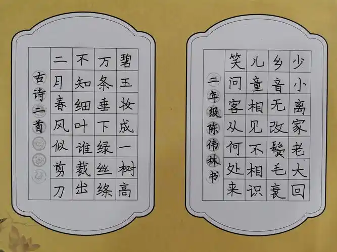 2020年秋季心印书法柳小点二年级作品集