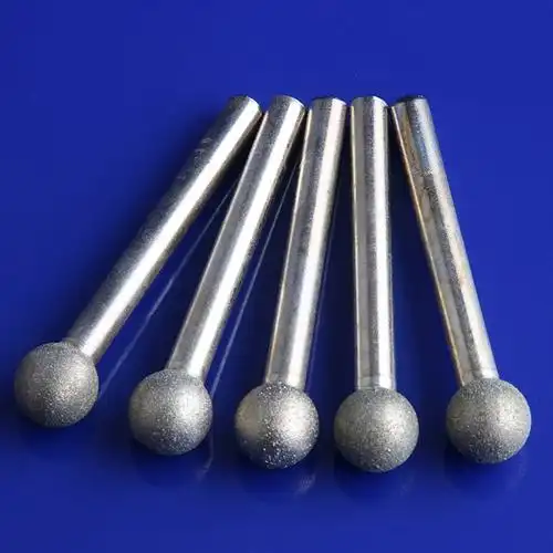 6mm柄金刚石细砂球型磨头电磨机磨头圆球型玉石去皮雕刻刀