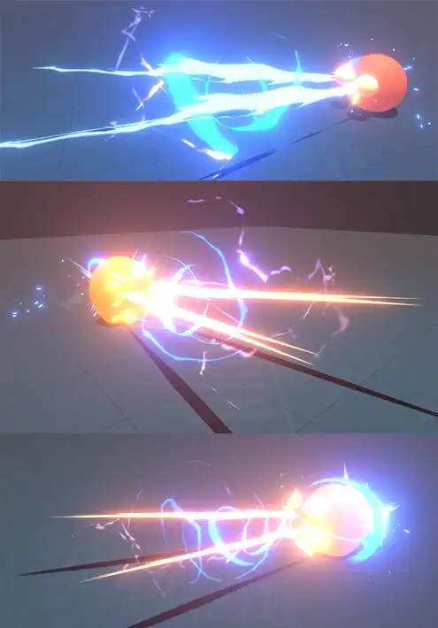 卡通电系分裂球攻击-游戏特效原创作品-magesbox
