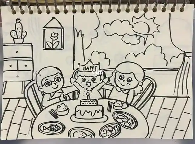 绘本简笔画我的家